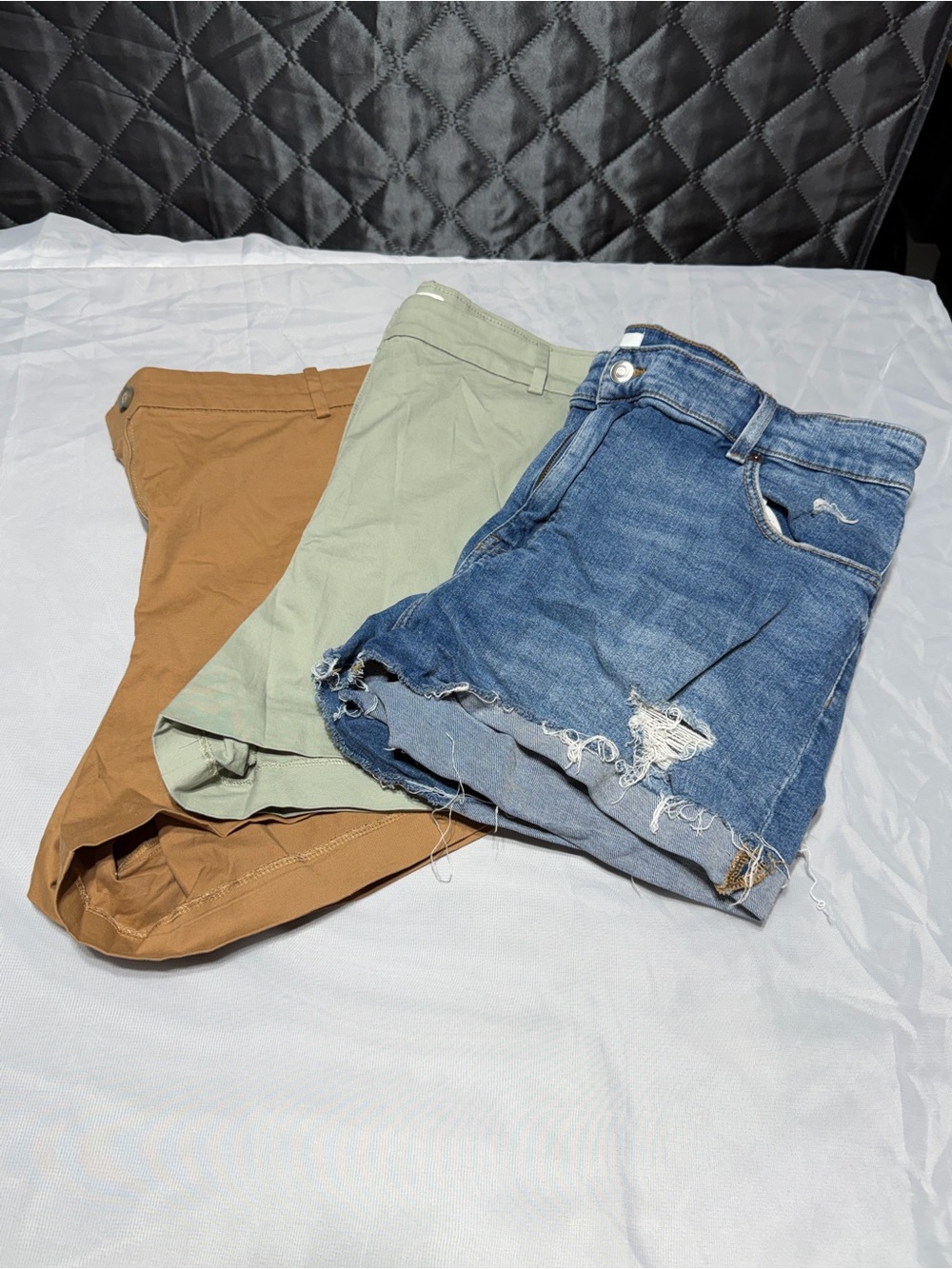H&M Denim Blue Distressed Women's Shorts